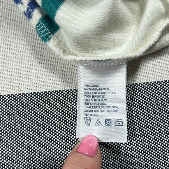 Nautical Breton Stripe Cotton Shift Dress Boat Neck Coastal Preppy XL - Picture 11 of 11